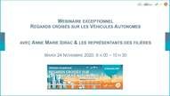 Webinaire Regards croisés sur les Véhicules Autonomes 