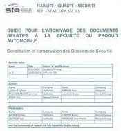 Guide archivage données sécurité